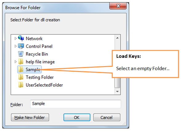 select an empty folder